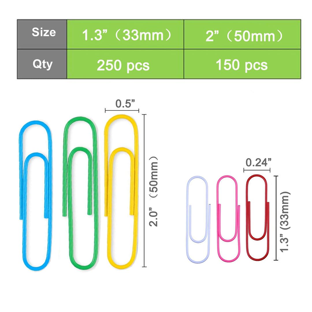 Coloured Paper Clips Medium