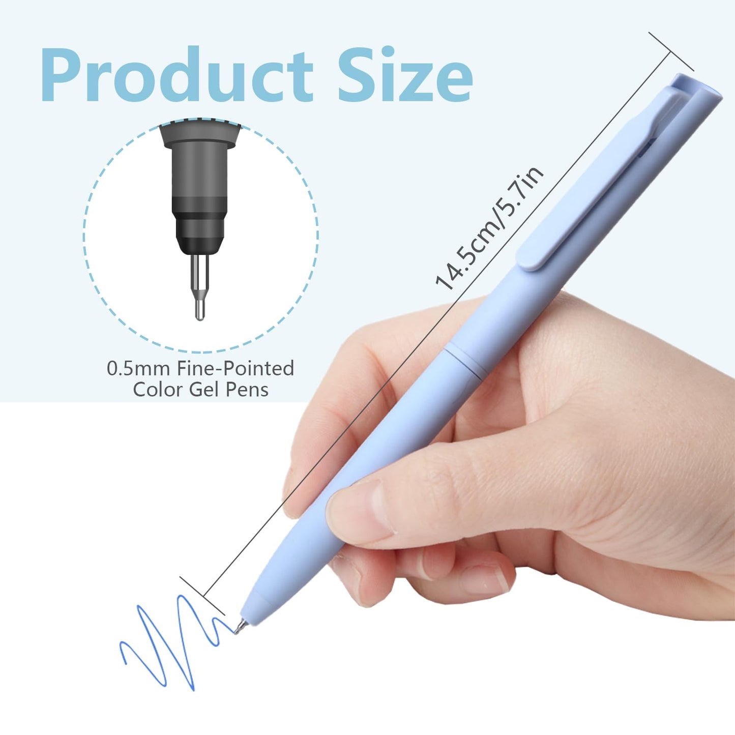 Retractable Colored Gel Pens
