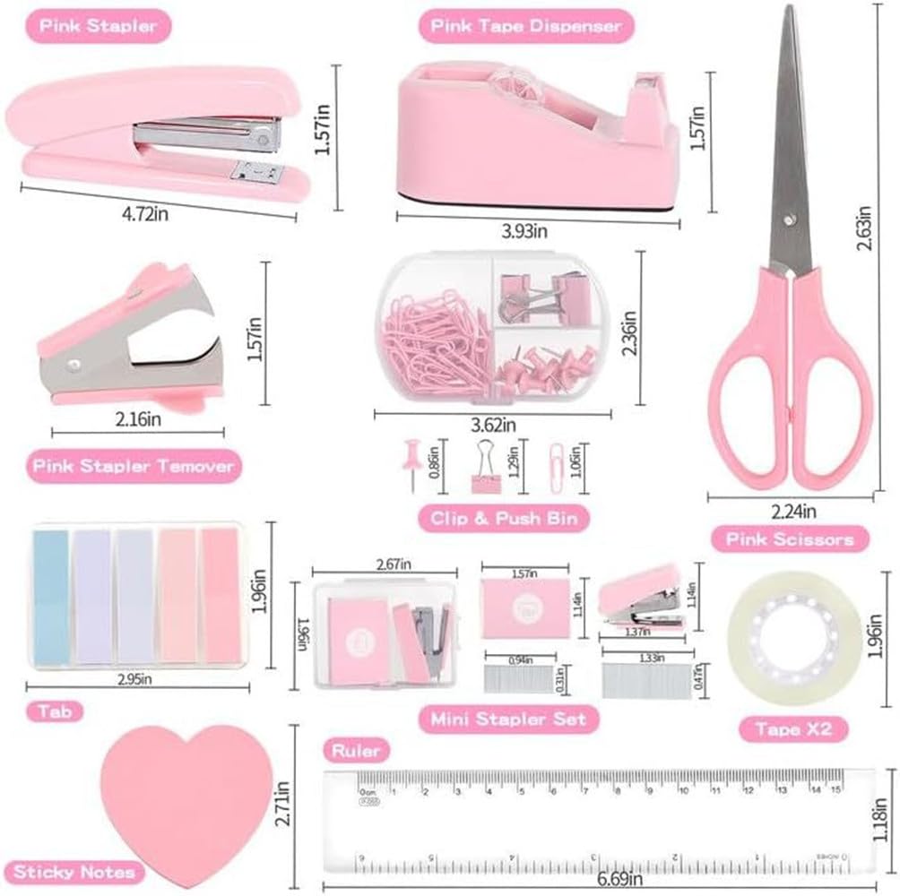Pink Office Supplies