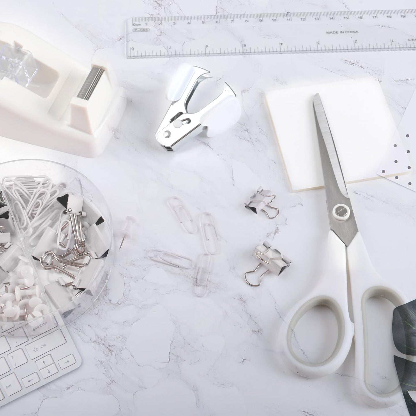 White Office Supplies Set