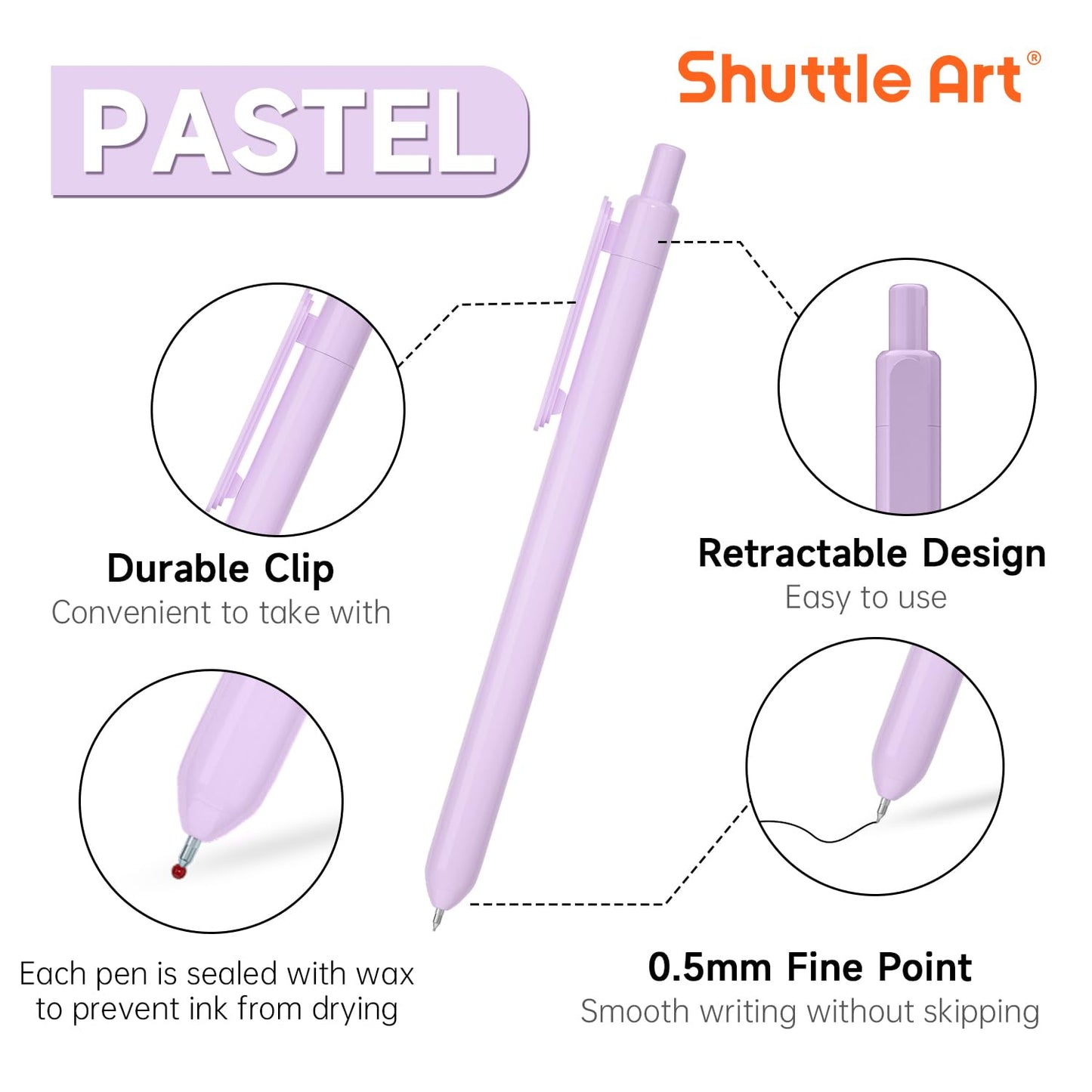 Extendable gel pens