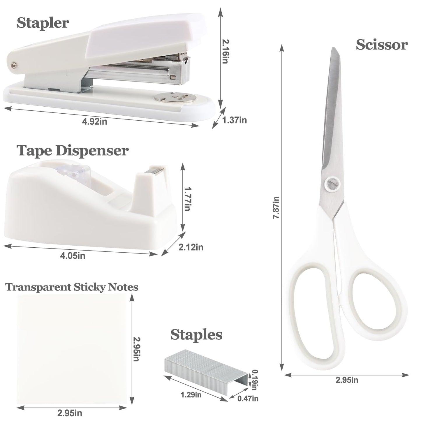 White Office Supplies Set
