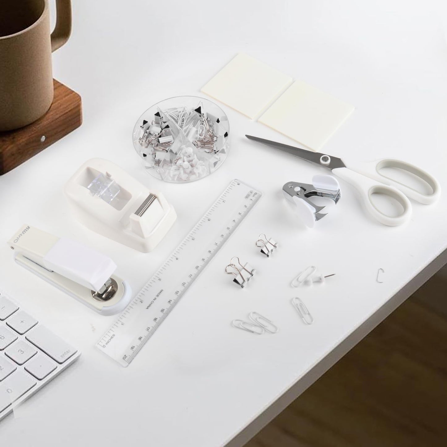 White Office Supplies Set