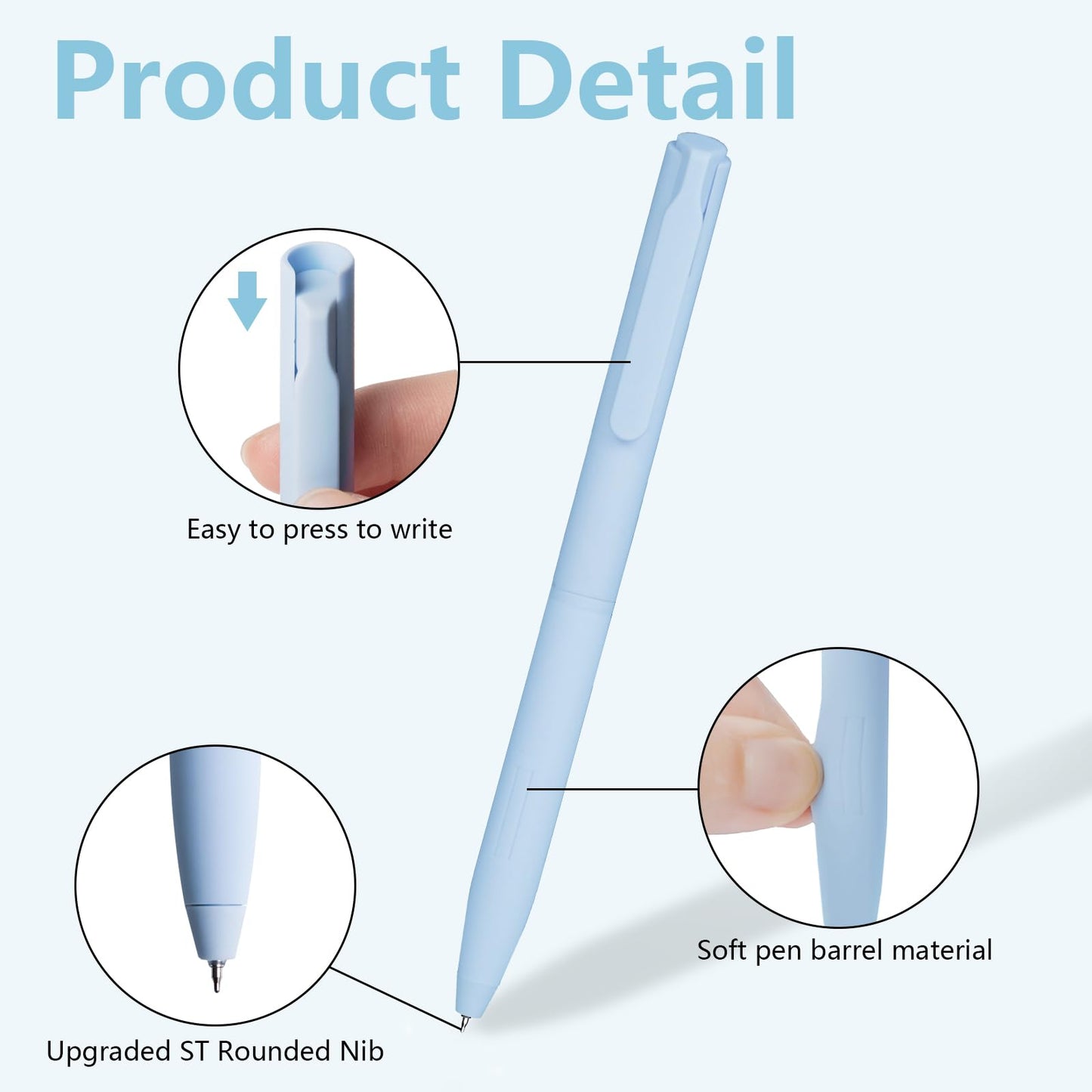 Retractable Colored Gel Pens