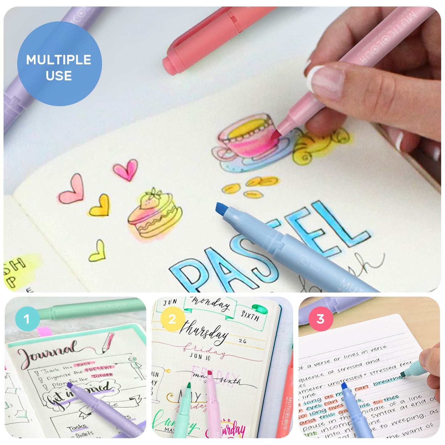 Pastell-Textmarker mit Doppelspitze