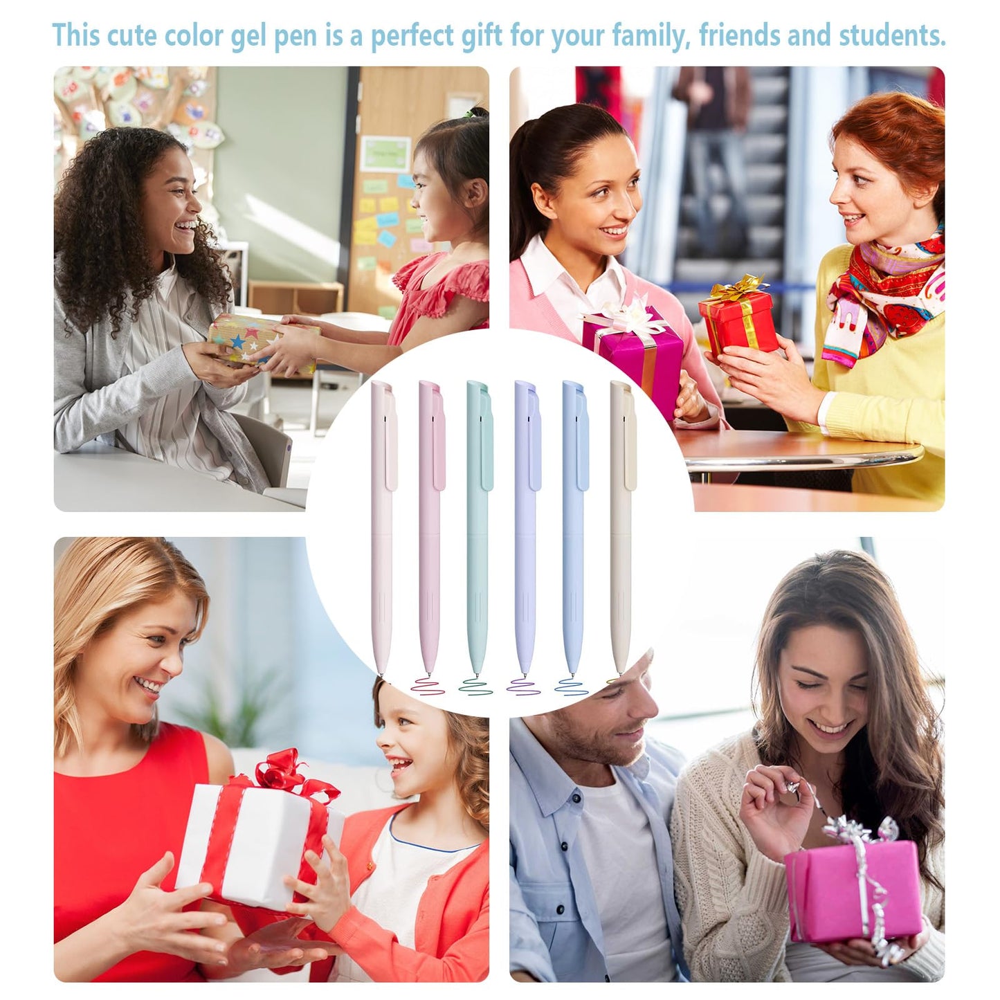 Retractable Colored Gel Pens