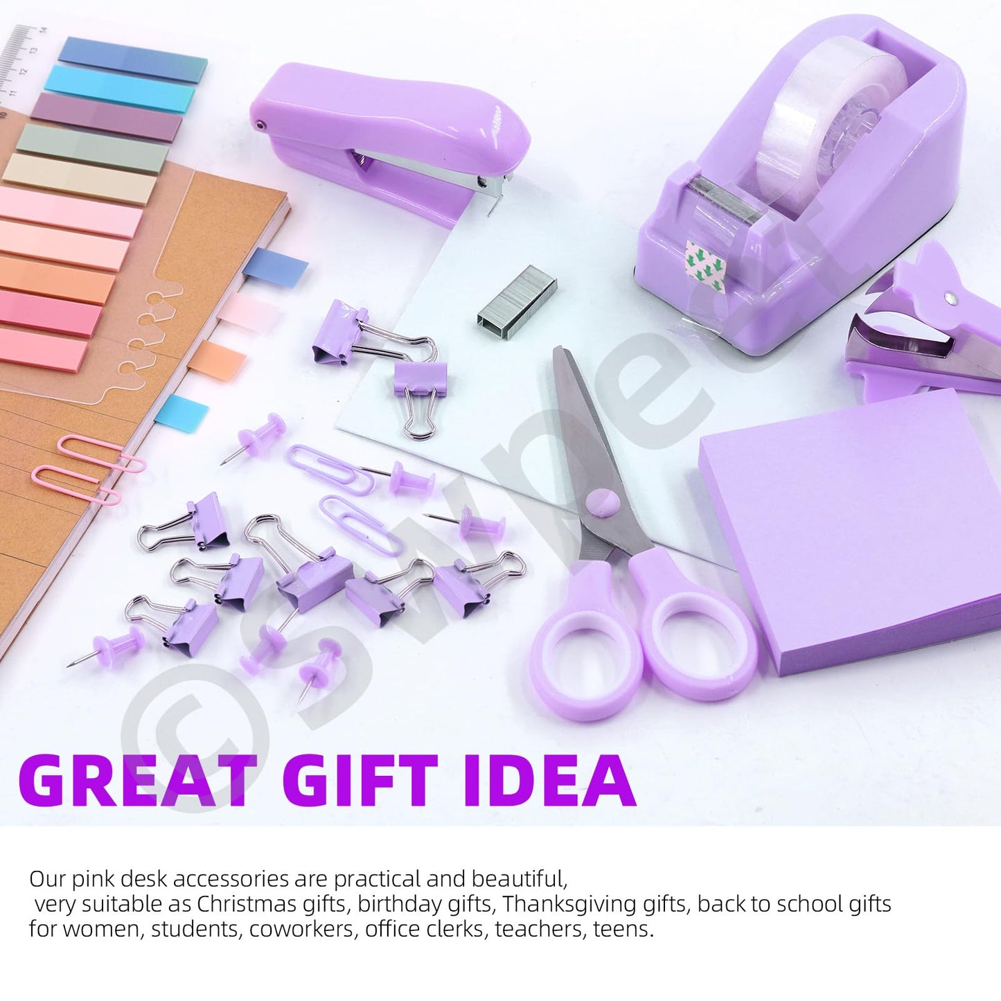 Kit de suministros de oficina morado