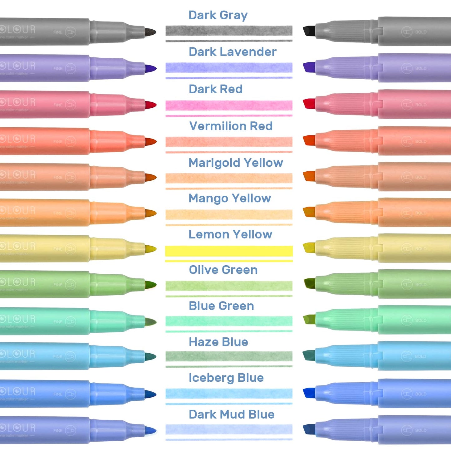Pastell-Textmarker mit Doppelspitze