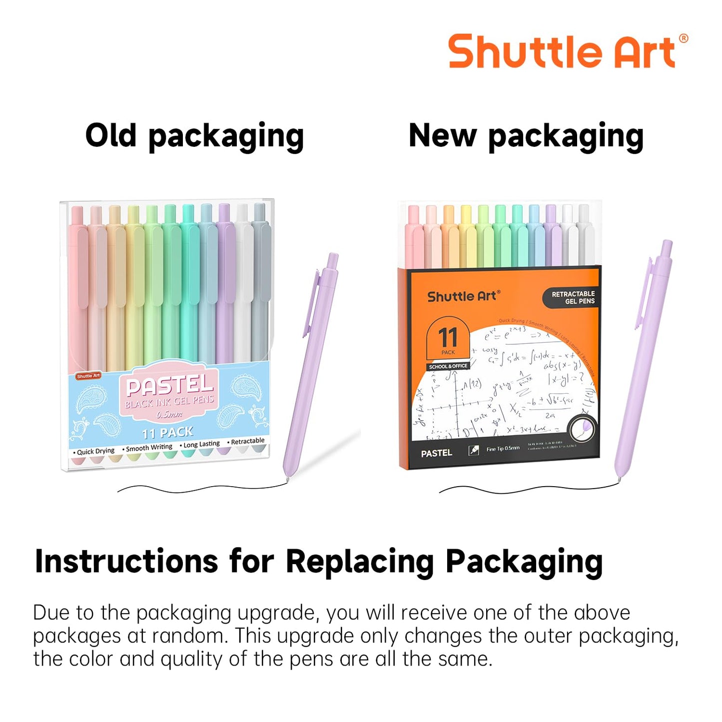 Extendable gel pens