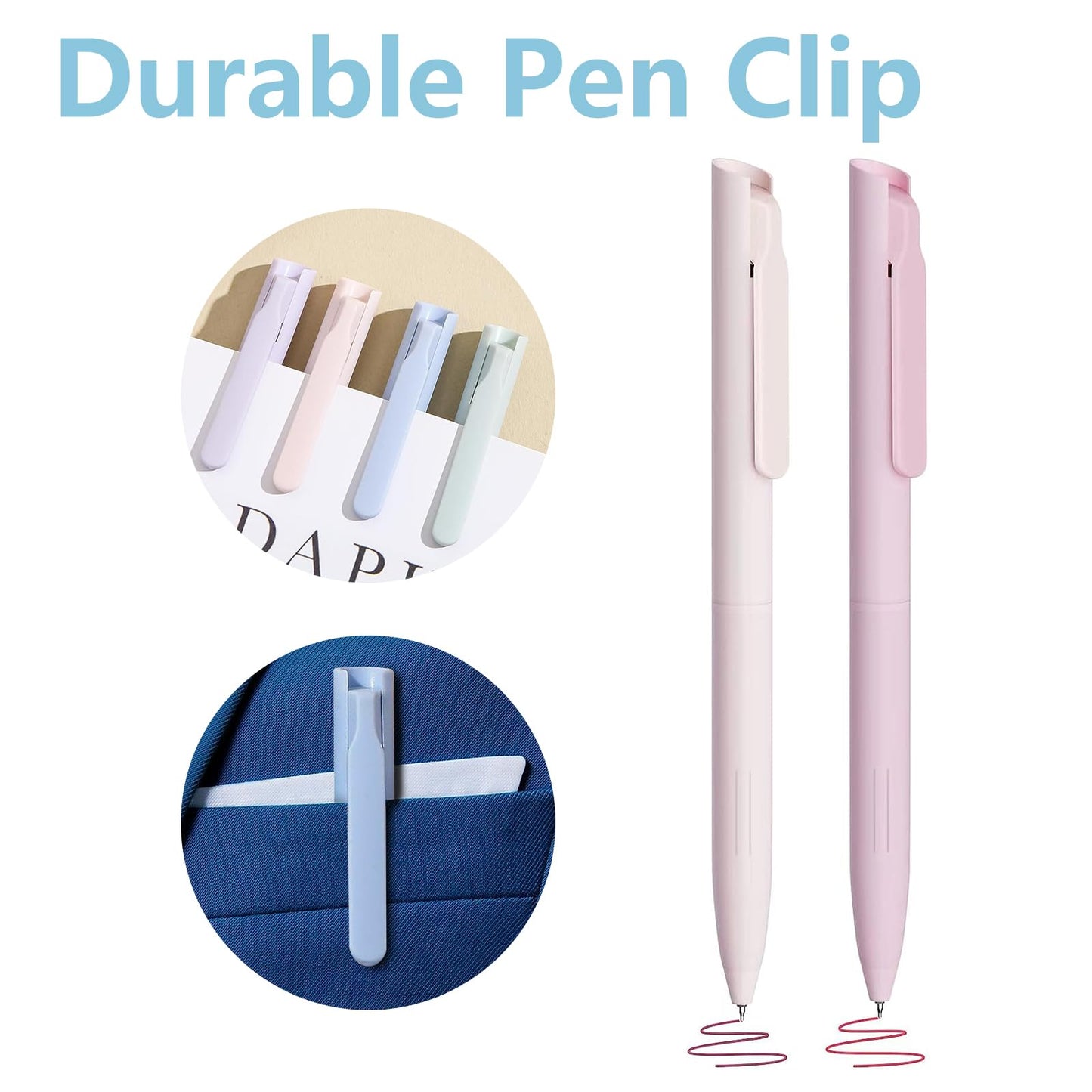 Retractable Colored Gel Pens