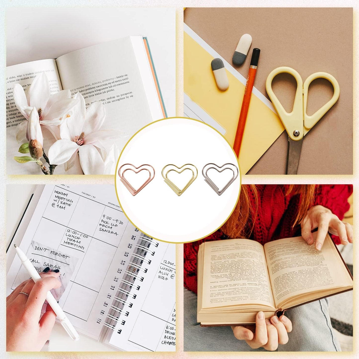 Cute Love Heart Paper Clips