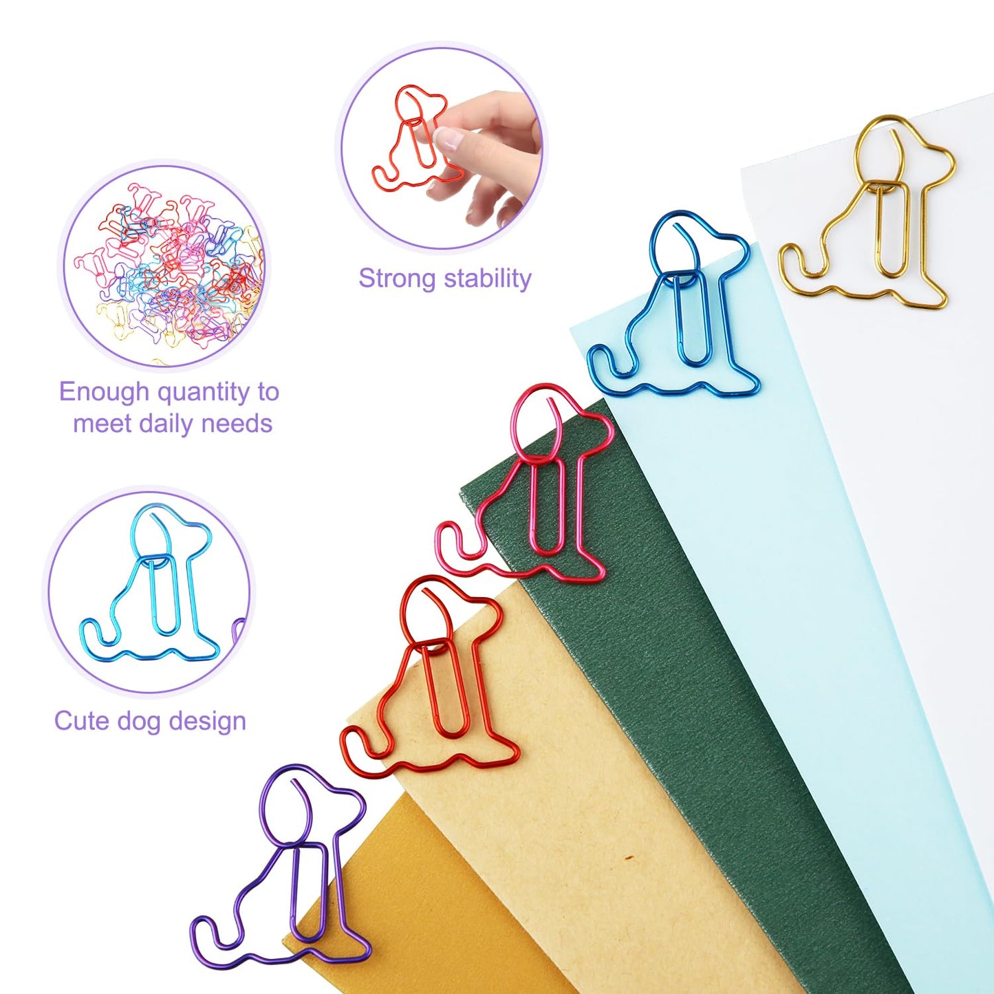Clips de papel con forma de perro