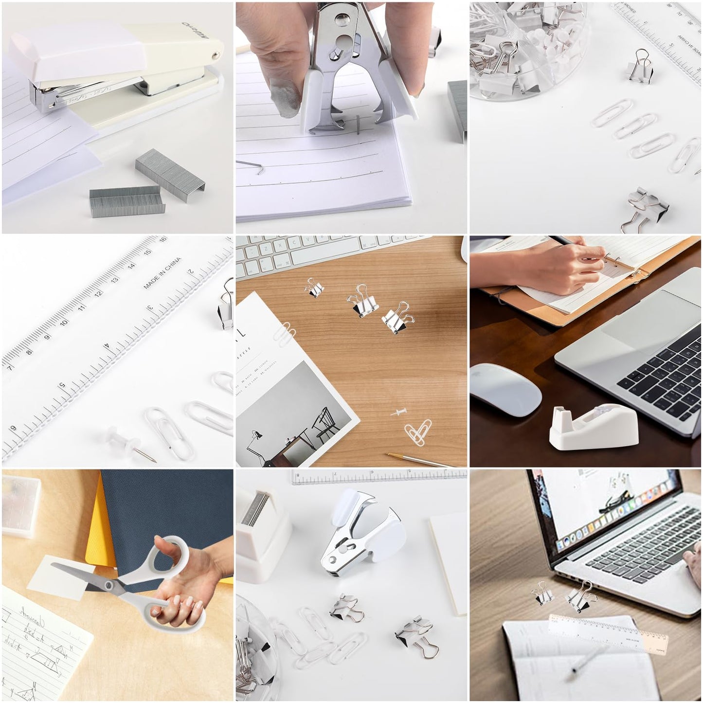 White Office Supplies Set