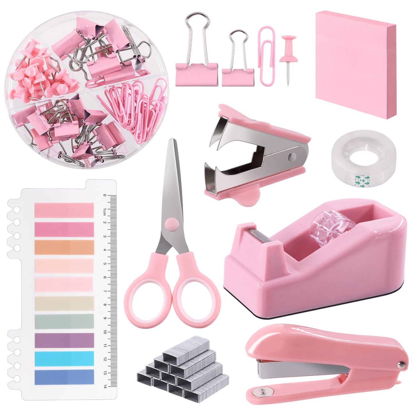 Pink Office Supplies Kit