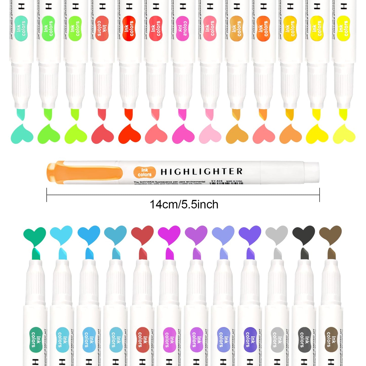Gel marker pens colored