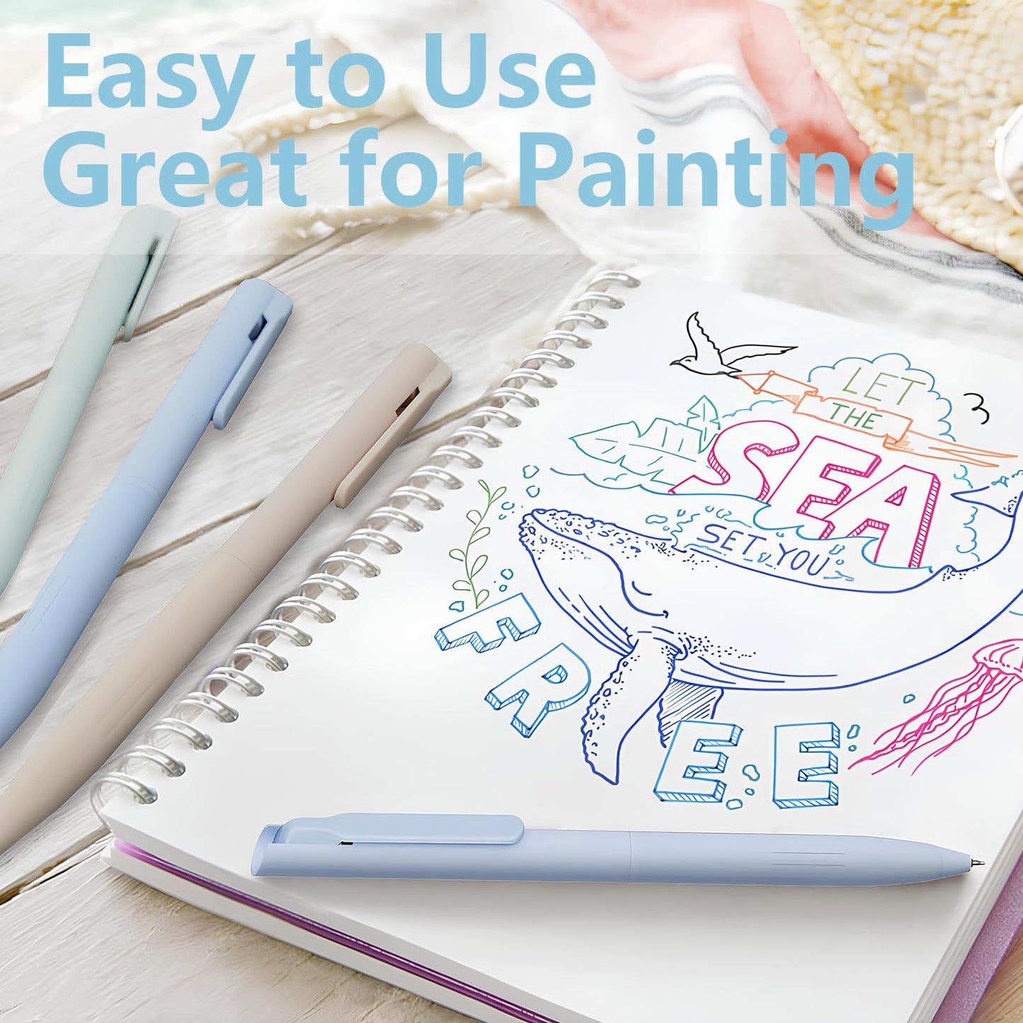 Retractable Colored Gel Pens