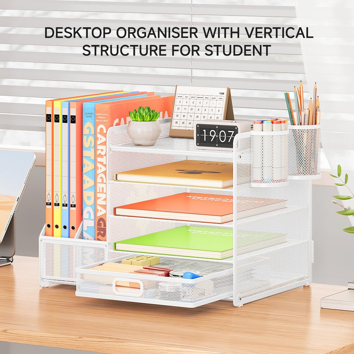 Desk Organizer with File Holder