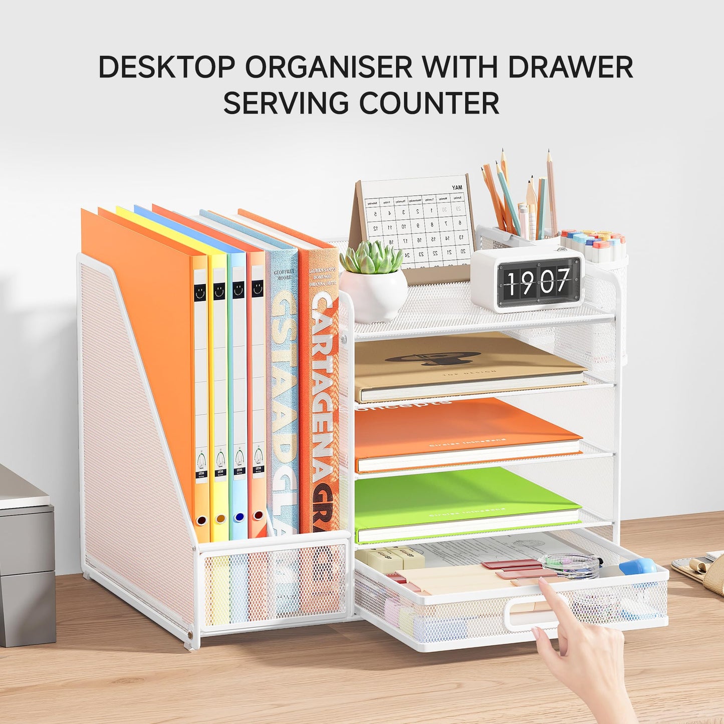 Desk Organizer with File Holder