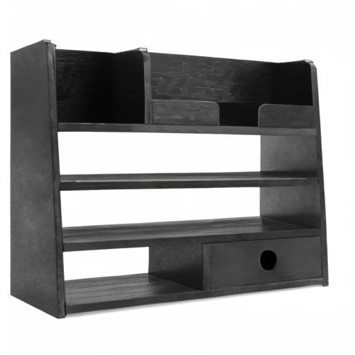 Wooden Desk Organizer Black