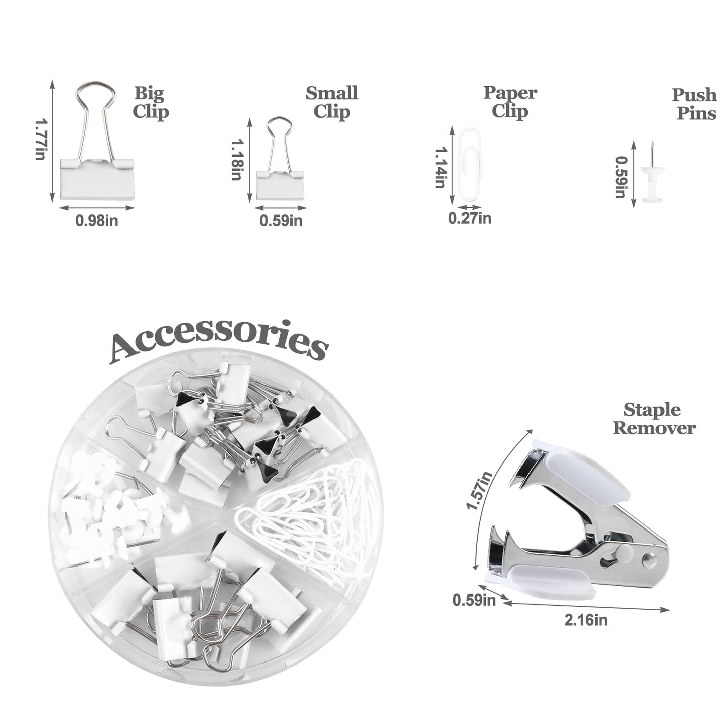 White Office Supplies Set