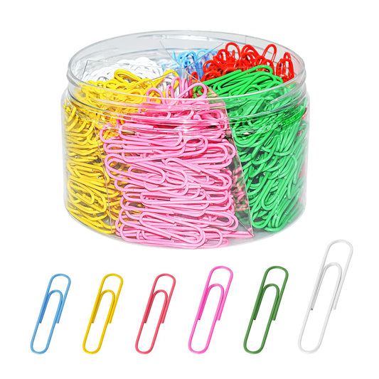Colored Paper Clips Assorted Sizes