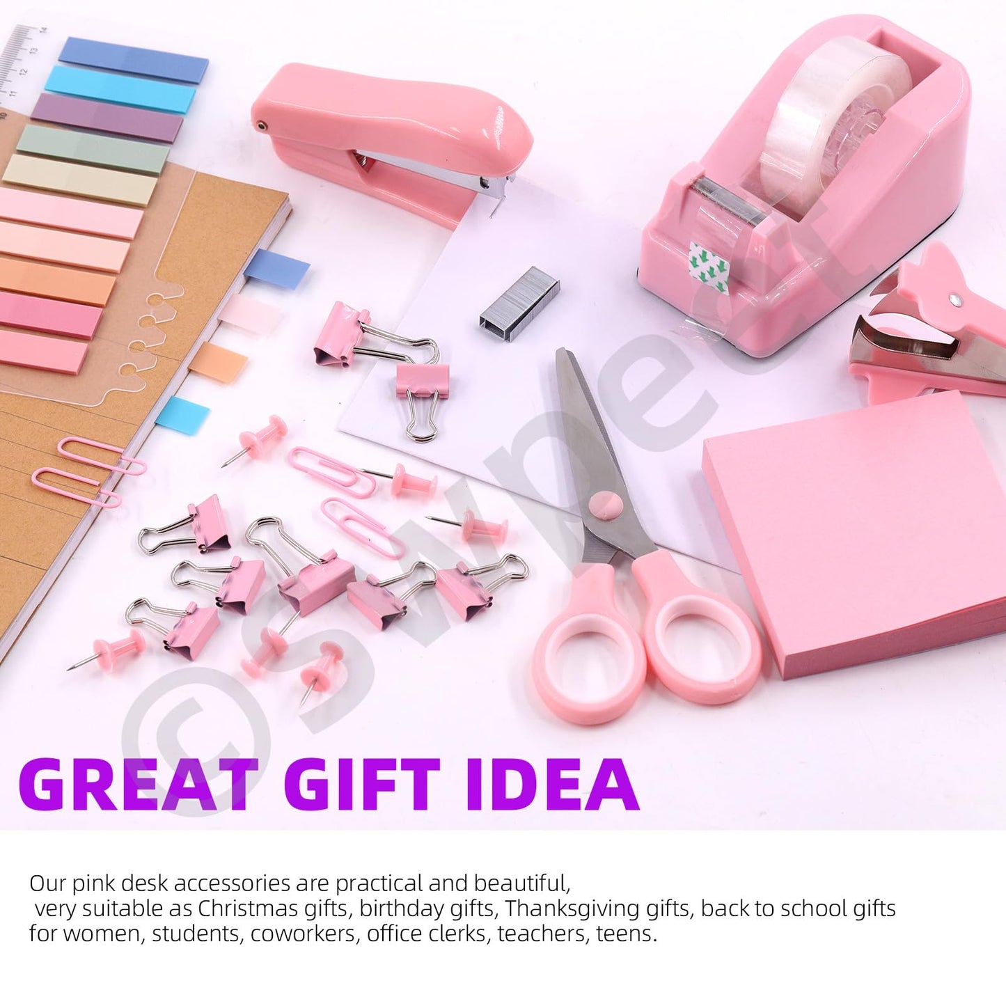 Pink Office Supplies Kit