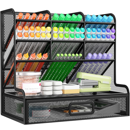 Mesh Desk Organizer with Drawer